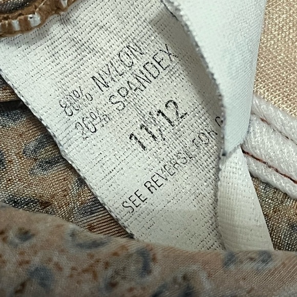 Vintage Copper Metallic Cheetah Print One Piece Swimsuit - Picture 7 of 11